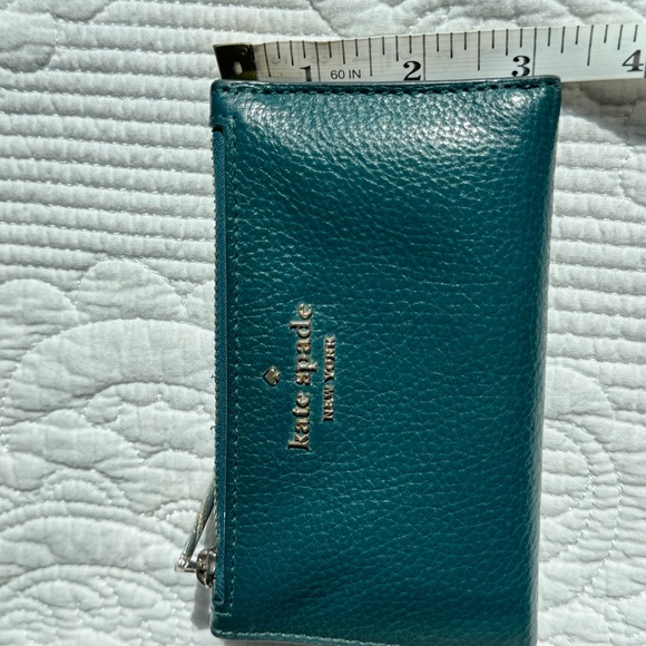 Kate Spade Bi-fold Wallet Green Leather - Picture 6 of 6